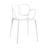 driade - chaise de jardin avec accoudoirs sissi green - blanc/mat/lxhxp 53x83x57cm