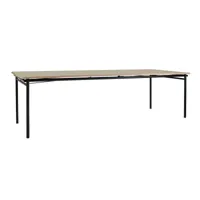 eva solo - table à manger extensible taffel 250x90x74cm - galet/placage revêtu de linoléum/lxlxh 250-370x90x74cm/structure revêtu par poudre