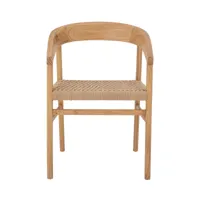 bloomingville - fauteuil papier recyclé vitus - naturel/tressé/lxlxh 53x54x76,5cm/profondeur du siège 46cm