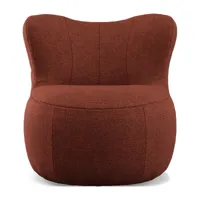 freistil rolf benz - fauteuil freistil 173 - brun cuivré/étoffe 1057 (100% polyester)/lxhxp 76x75x82cm