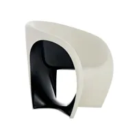 driade - chaise de jardin avec accoudoirs mt1 - sable blanc / noir/polyéthylène/pxhxp 74x83x74xcm