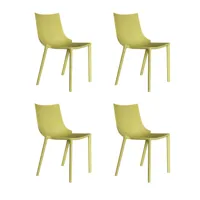 driade - set de 4 chaise de jardin bo - jaune moutarde dic c146/mat/pxhxp 50x81x53cm/4 unités