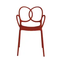 driade - chaise de jardin avec accoudoirs sissi - rouge/mat/pxhxp 53x83x57cm
