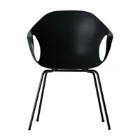kristalia - elephant - fauteuil de jardin - noir/laqué/châssis noir