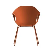 kristalia - elephant - fauteuil de jardin - terracotta/laqué/châssis terracotta