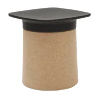 kristalia - degree - tabouret/table d'appoint - noir/liège/polypropylène/liège