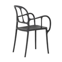 magis - milà - fauteuil de jardin - noir 1769 c/mat/silky touch/pxhxp 44.5x84.5x54cm