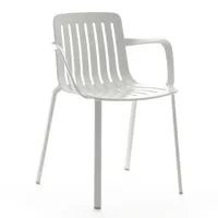 magis - chaise avec accoudoirs plato - blanc/laqué/lxhxp 58x79x51,5cm