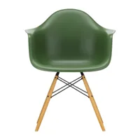 vitra - chaise avec accoudoirs eames daw érable doré - forêt/assise polypropylène/structure érable doré/acier noir/pxhxp 62,5x83x60cm