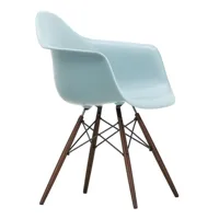 vitra - chaise avec accoudoirs eames daw érable foncé - gris glace/assise polypropylène/structure érable foncé/acier noir/pxhxp 62,5x83x60cm