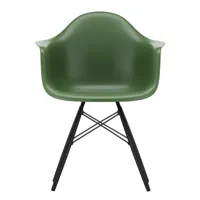 vitra - chaise avec accoudoirs eames daw érable noir - forêt/assise polypropylène/structure érable noir/acier noir/pxhxp 62,5x83x60cm