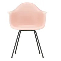 vitra - chaise avec accoudoirs eames dax noir - rose pâle/assise polypropylène/structure noir basic dark/pxhxp 62,5x83x60cm