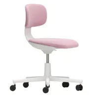 vitra - chaise de bureau pivotant rookie gris doux - rose / gris sierra/étoffe plano 15/structure en polyamide gris doux/lxhxp 68,5x71-90x68,5cm