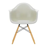 vitra - chaise eames fiberglass daw érable doré - parchemin/assise fibre de verre/structure érable doré/acier noir/lxhxp 62,5x83x60cm