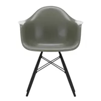 vitra - chaise eames fiberglass daw érable noir - umber cru/assise fibre de verre/structure érable noir/acier noir/lxhxp 62,5x83x60cm