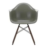 vitra - chaise eames fiberglass daw érable foncé - umber cru/assise fibre de verre/structure érable foncé/acier noir/lxhxp 62,5x83x60cm
