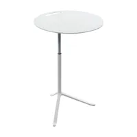 fritz hansen - table d'appoint little friend™ ks11structure laqué - blanc/plateau de table stratifié/structure aluminium laqué/lxlxh 45x45x50-73cm