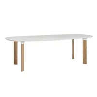 fritz hansen - table à manger analog™ jh83 245x105cm - blanc/plateau de table stratifié/pieds en chêne/lxlxh 245x105x72cm