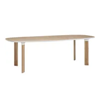 fritz hansen - table à manger analog™ jh83 245x105cm - chêne/platau de table placage/pieds en chêne/lxlxh 245x105x72cm
