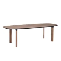fritz hansen - table à manger analog™ jh83 245x105cm - noyer/platau de table placage/pieds en noyer/lxlxh 245x105x72cm
