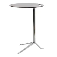 fritz hansen - table d'appoint little friend™ ks12 structure poli - noyer/platau de table placage/structure aluminium poli/lxlxh 45x45x60cm