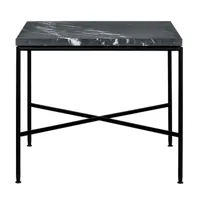 fritz hansen - table basse planner™ mc330 carré - charbon/plateau de table marbre/structure acier revêtu par poudre noir/lxpxh 45x45x40cm