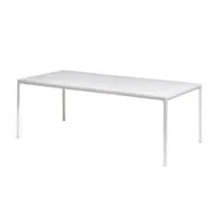 knoll international - table de jardin 1966 richard schultz 228x96.5cm - blanc/h 72 cm