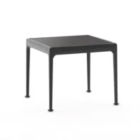 knoll international - table de jardin 1966 richard schultz 71x71cm - bronze foncé/support noir onyx/h 72 cm