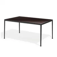 knoll international - table de jadin 1966 richard schultz152x96.5cm - bronze foncé/support noir onyx/h 72 cm