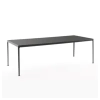 knoll international - table de jardin 1966 richard schultz 228x96.5cm - bronze foncé/support noir onyx/h 72 cm