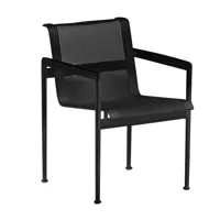 knoll international - chaise avec accoudoirs de jardin 1966 richard schultz - noir onyx