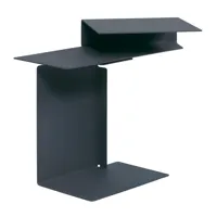 classicon - table d'appoint  diana e - gris bleu ral 5008/tôle d'acier revêtu par poudre/pxpxh 66x25x54cm/base 39x25cm/plateau pivotant