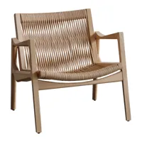 classicon - chaise euvira lounge - chêne naturel/corde en nylon couleur chanvre