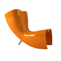 cappellini - fauteuil de jardin felt - orange/laqué polonais/lxpxh 67x106x82cm/structure aluminium poli