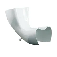 cappellini - fauteuil de jardin felt - blanc/laqué polonais/lxpxh 67x106x82cm/structure aluminium poli