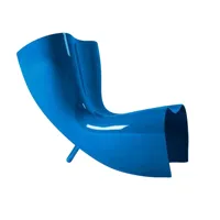 cappellini - fauteuil de jardin felt - bleu/laqué polonais/lxpxh 67x106x82cm/structure aluminium poli