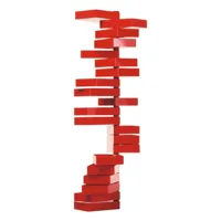 cappellini - semainier revolving cabinet - rouge/brillant/lxlxh 36x25x185cm/tiroirs tournants