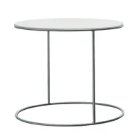 cappellini - table d'appoint cannot - blanc/brillant/h x ø 45x55cm/structure acier inoxydable