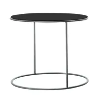 cappellini - table d'appoint cannot - noir/brillant/h x ø 45x55cm/structure acier inoxydable