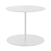 cappellini - table d'appoint gong - blanc/mat/taille 1/ h x ø 42x50cm
