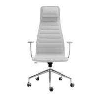 cappellini - chaise de bureau avec roulettes lotus high - gris/textile hallingdal/lxhxp 73x122,5x60,5cm/structure aluminium