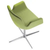 la palma - chaise pivotante pass s131 - vert/étoffe hallingdal 65 907/pxhxp 59x80x56cm/châssis aluminium sablé