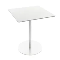 la palma - table de bistrot structure blanc brio h72cm - blanc/dessus de la table hpl fenix®/lxlxh 60x60x72cm/structure revêtu de poudre blanche