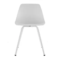 la palma - chaise piètement blanc miunn s161 - blanc/baydur® blanc /lxhxp 48x77x51cm/structure laqué blanc