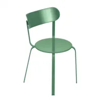 la palma - chaise cadre à quatre pieds empilable stil s48 - vert verde petrolio/lxhxp 48x78x48cm/cadre laqué à la poudre vert