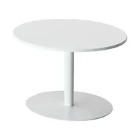 la palma - table d'appoint structure blanc brio h40cm - blanc/dessus de la table hpl/h x ø 40x60cm/structure revêtu de poudre blanche