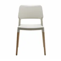 santa + cole - chaise belloch - blanc/frame beech