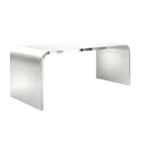 müller möbelfabrikation - bureau / table highline m10 180x80cm - blanc de sécurité ral9003/satin fini/tableau bord en acier inoxydable poli/lxpxh 180x