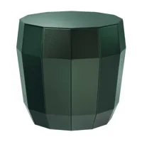 müller möbelfabrikation - table d'appoint mo 07 - vert antique/brillant/h 47cm / ø 45cm