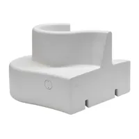 verpan - élément de canapé à droite cloverleaf in/outdoor - blanc/lxpxh 114,5x115,5x80cm/uv-résistant